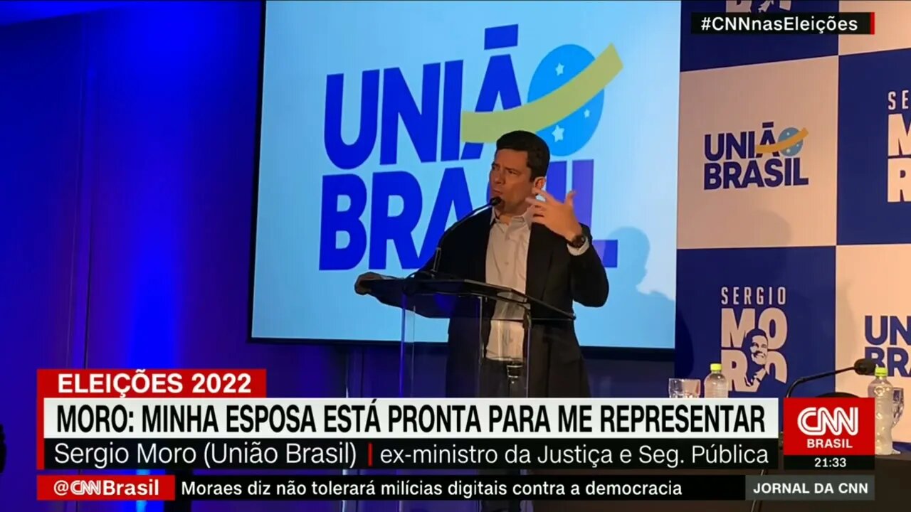 Minha esposa está pronta para me representar, diz Moro | JORNAL DA CNN @SHORTS CNN