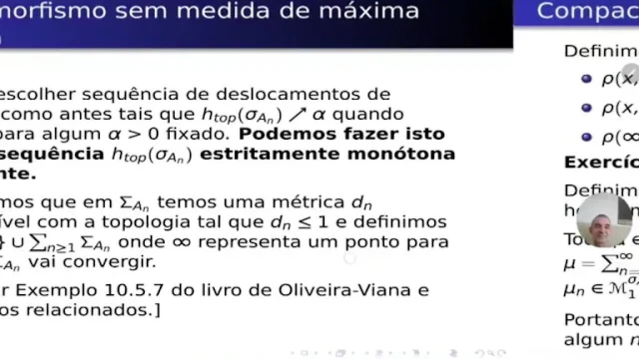 Teoria Ergódica: Transformação com dada entropia topológica e sem medida de máxima entropia