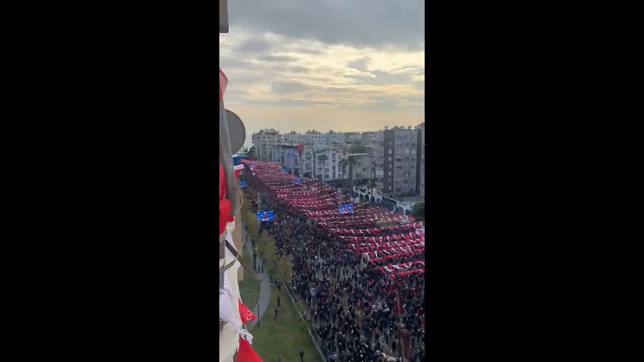 Massive protest in Mersin, Turkey against Erdogan