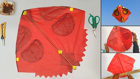 How to make A Sharla kite - Phaddar Kite - DIY KITE - Tato kite making and Flying