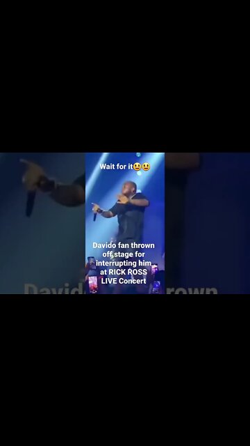 Davido fan thrown off stage at Rick Ross live concert