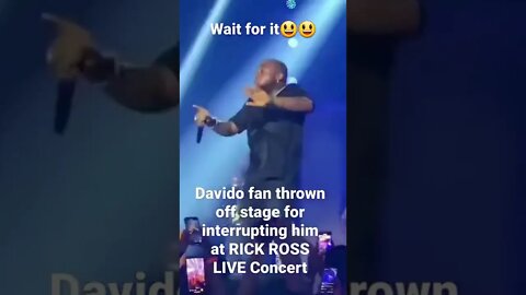 Davido fan thrown off stage at Rick Ross live concert