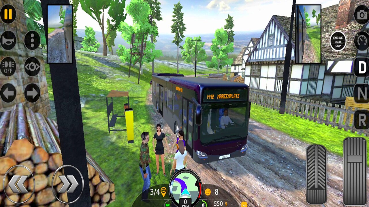 Bus Simulator 2023 - New Generation City Bus - OFF-ROAD Pick & Drop Passenger