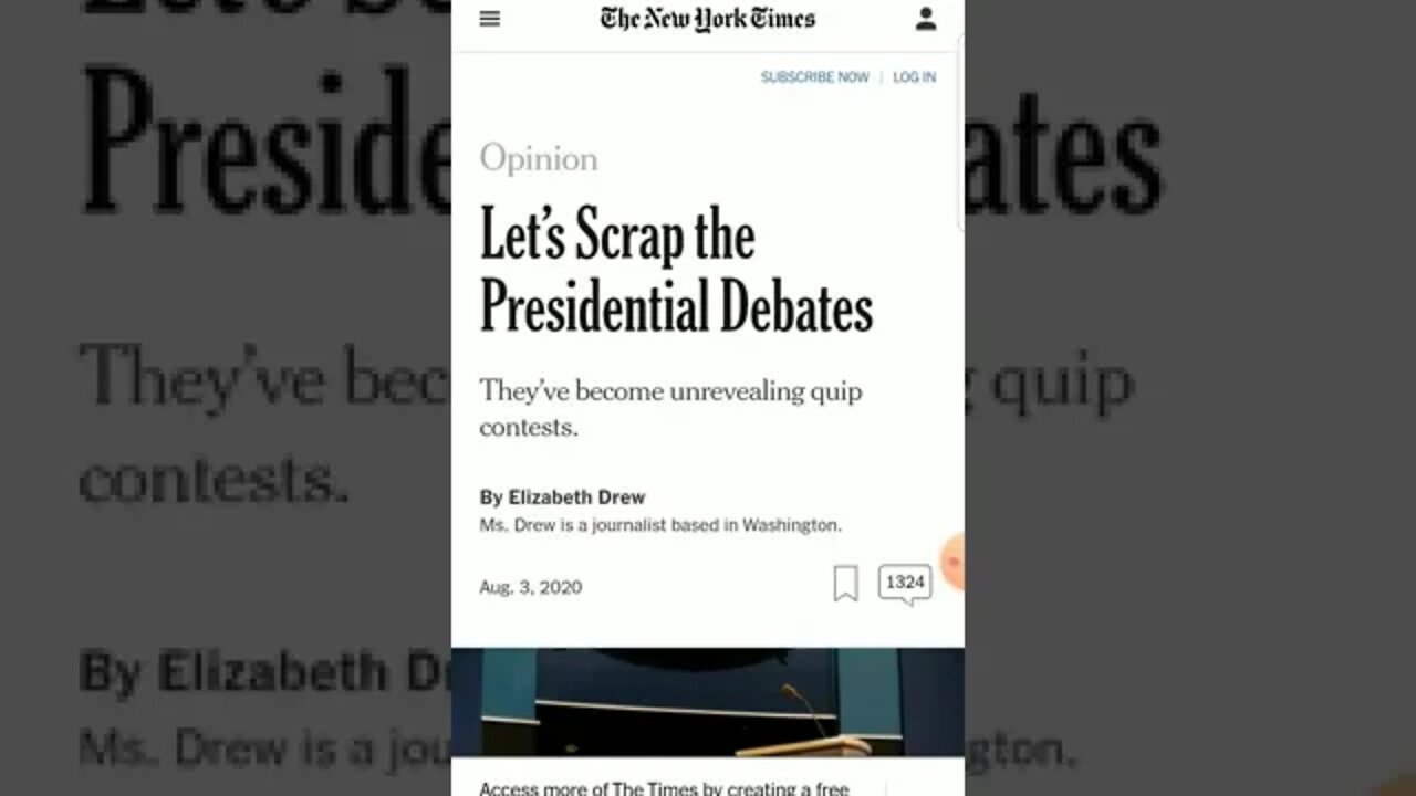 NYT IS AFRAID!