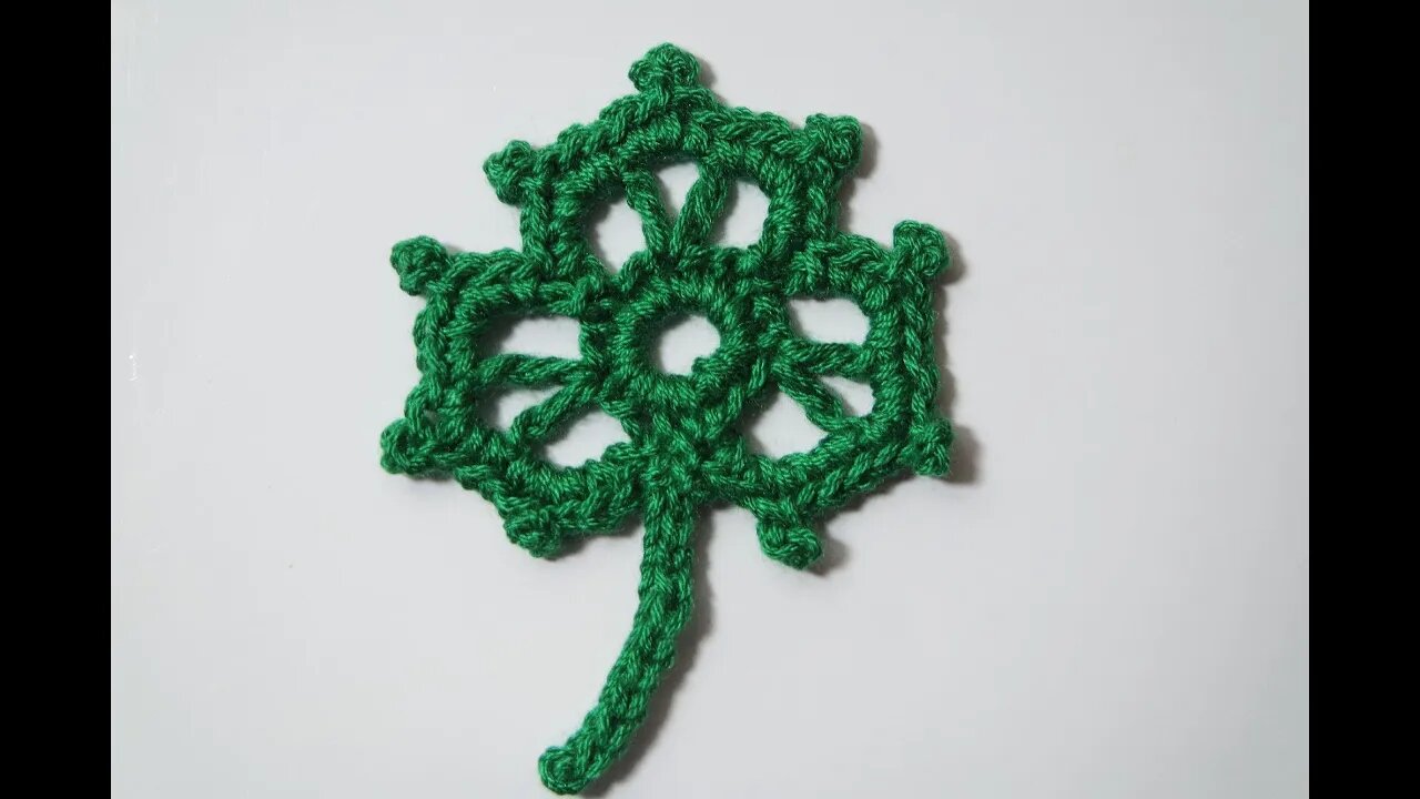 How to crochet leaf clover free written pattern in description