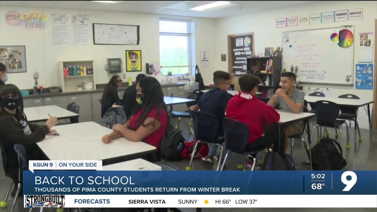 Pima County schools return from winter break as COVID cases rise