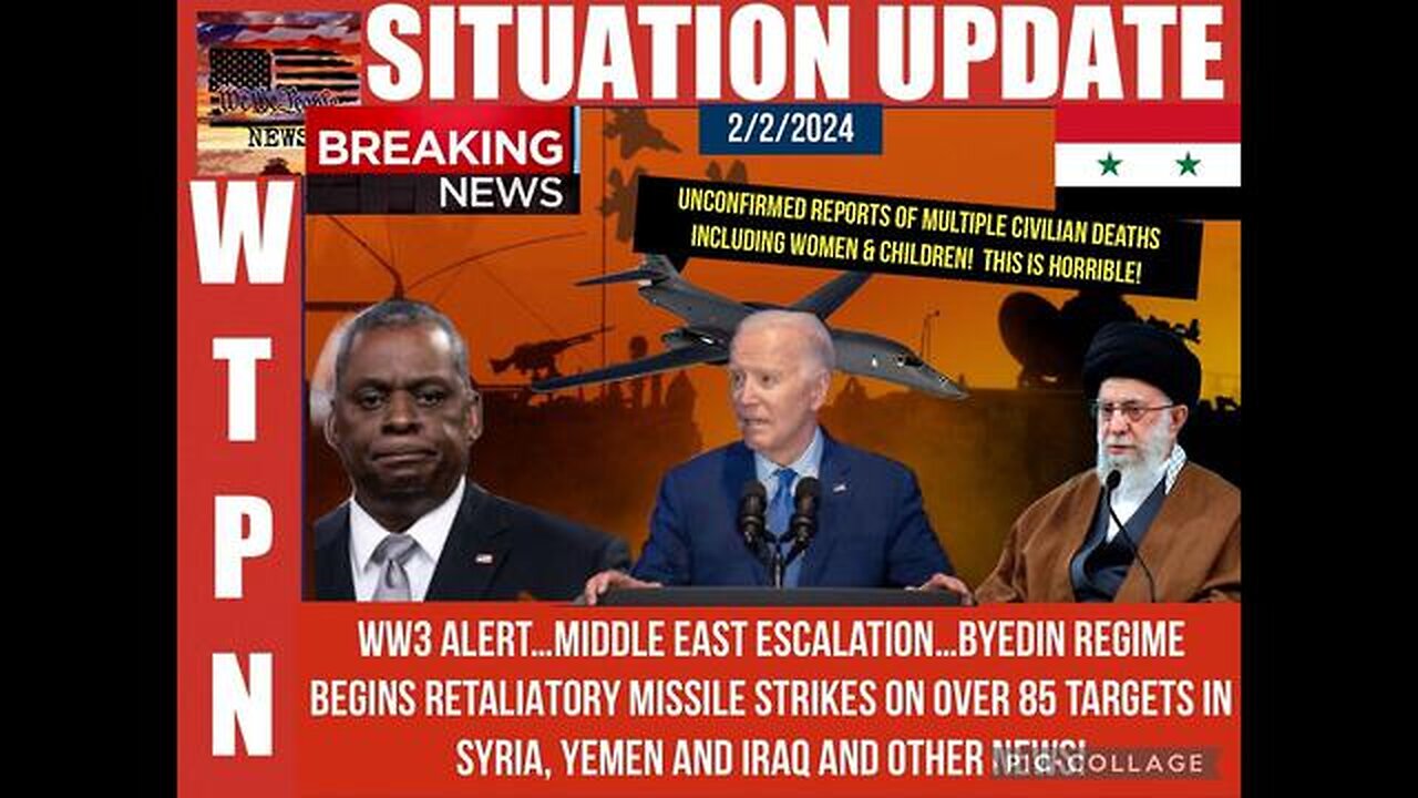 SITUATION UPDATE: WW3 ALERT! MIDDLE EAST ESCALATION! BIDEN REGIME BEGINS RETALIATORY MISSILES STRIKE