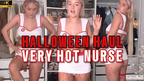 Brooke's Sneak Peek Halloween Haul Hot Nurse Outfit 4K HD #HotNurse #marsdenit