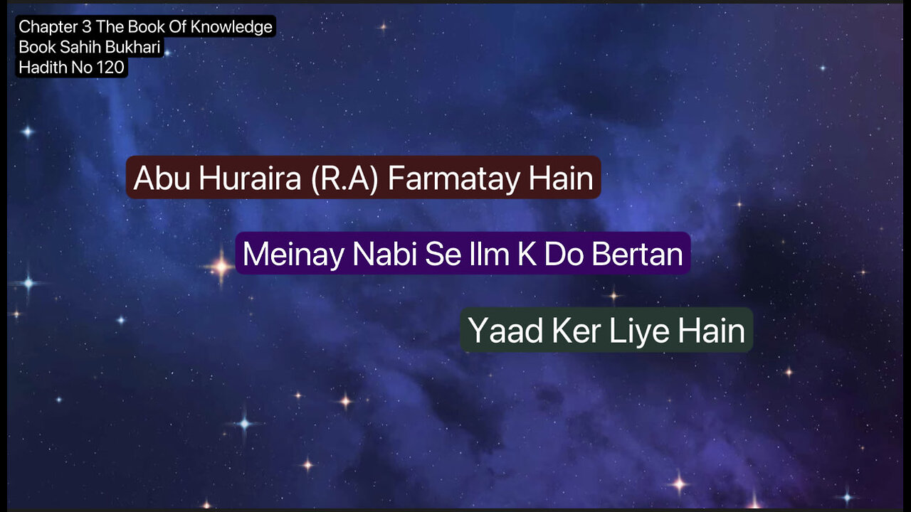 ❤️Abu Huraira( R.A) Farmatay Hain, Meinay Nabi Se Ilm K Do Bertan,Yaad Ker Liye Hain, Shorts❤️04Jan