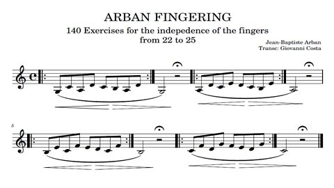 Arban Método Conservatório Completo para Trompete (Nouvelle Edition) PARTE II Fing. 022 a 025