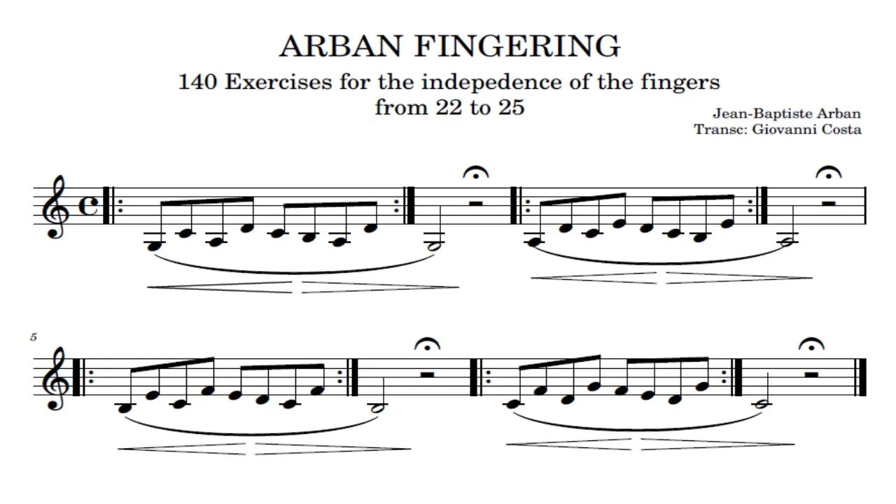 Arban Método Conservatório Completo para Trompete (Nouvelle Edition) PARTE II Fing. 022 a 025