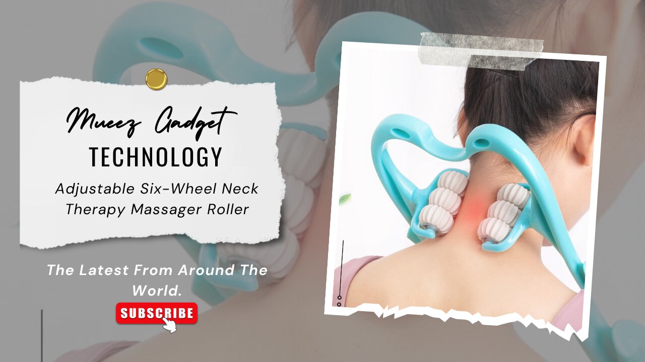 Adjustable Six-Wheel Neck Therapy Massager Roller | Link in description