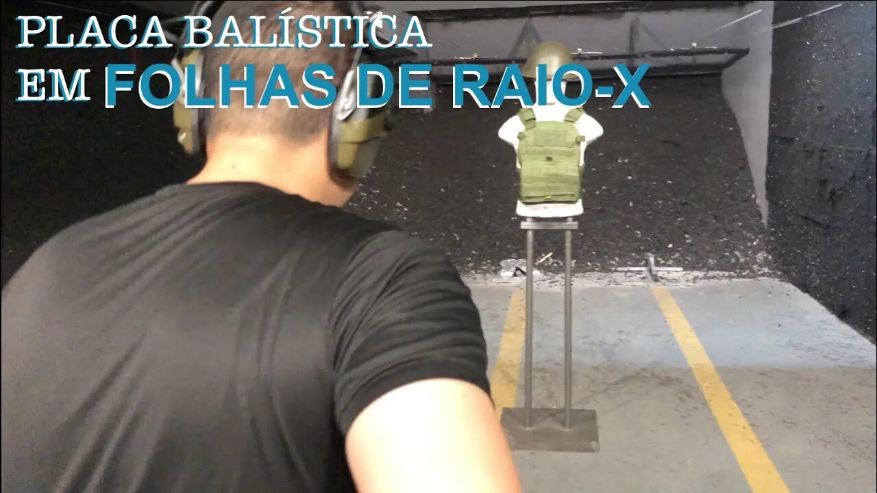 Placa balística em folhas de raio-X