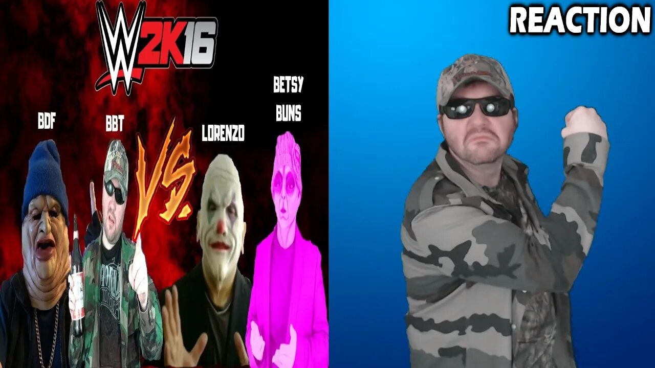 BBT & BDF vs. Betsy Buns & Lorenzo - WWE 2K16 PS4 Extreme Rules Full Match REACTION!!! (BBT)