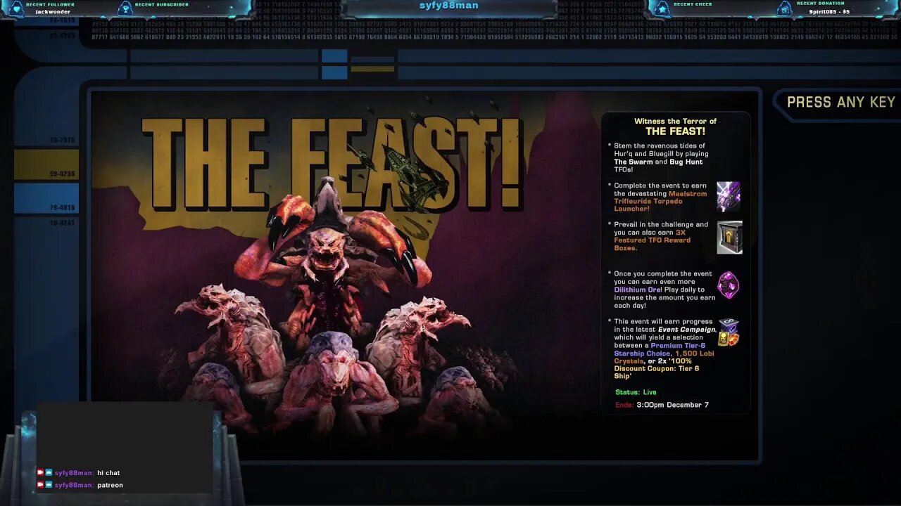 syfy88man Game Channel - STO - Join the Feast, or Be the Feast!