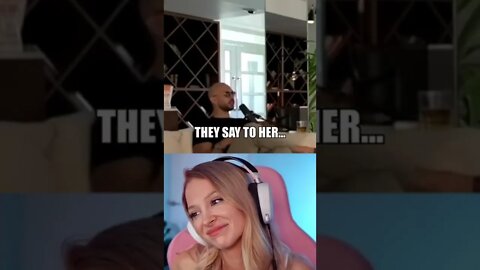 Blonde reaction to man living with multiple women