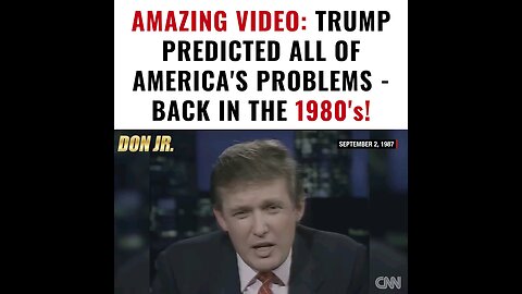 Mind blowing Video: #Trump Predicted All of America's Problems - Back in the 1980's