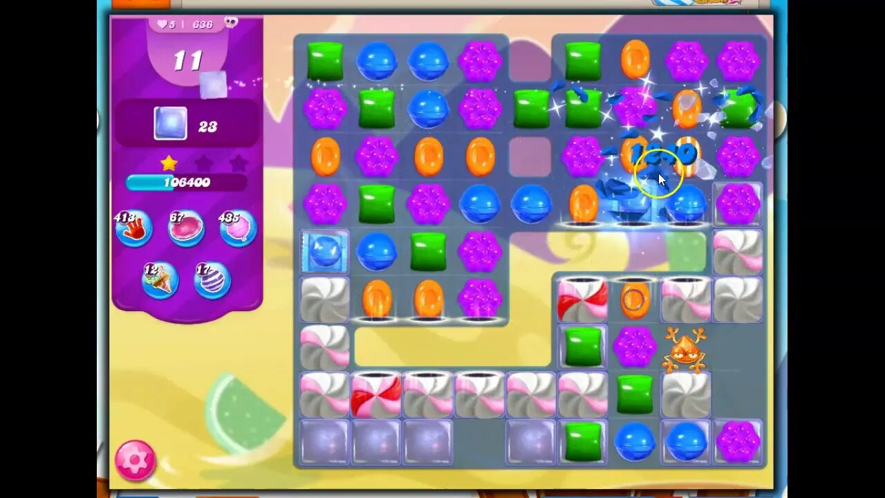 Candy Crush Level 636 Talkthrough, 27 Moves 0 Boosters
