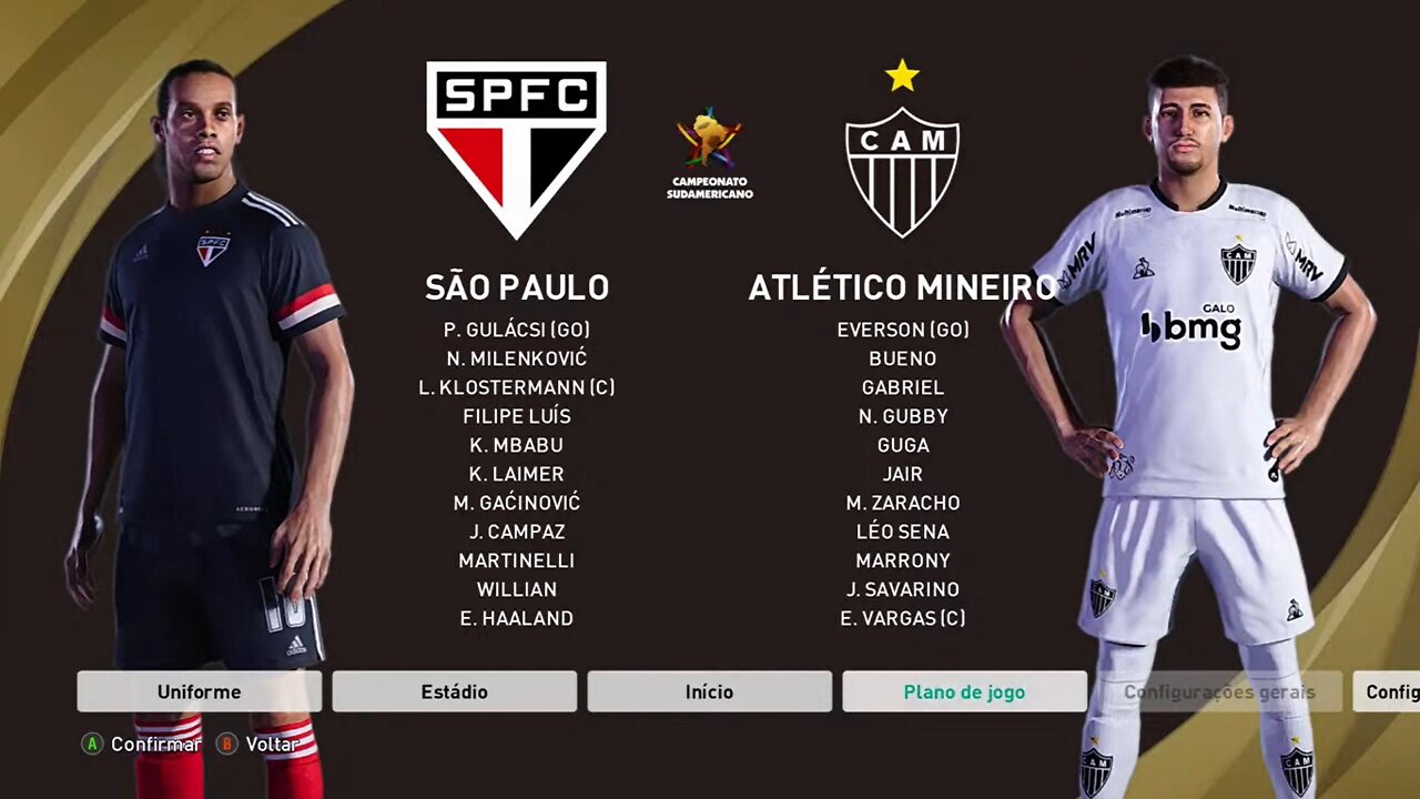 SÃO PAULO-BRA x ATLÉTICO MINEIRO-BRA | LIBERTADORES 2022 - SEMI | MASTER LEAGUE