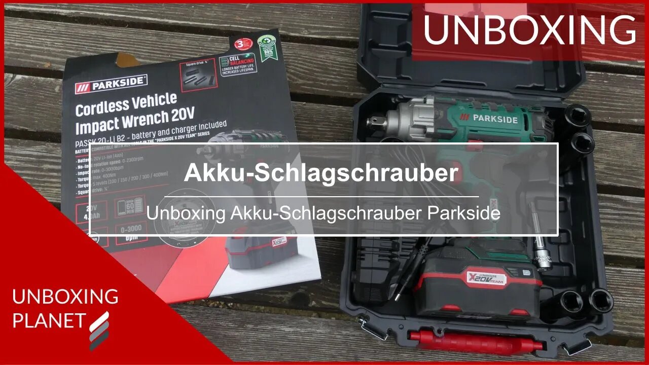 Unboxing Akku-Schlagschrauber Parkside PASSK 20-Li B2 - Unboxing Planet