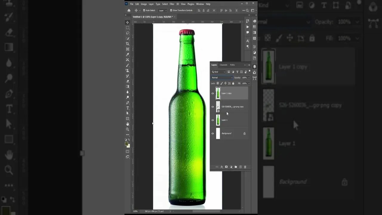 Any logo Place in a bottle the right Way Photoshop | #working_best #shorts #trendingshortfffff
