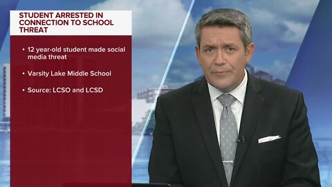 12 year-old student made social media threat