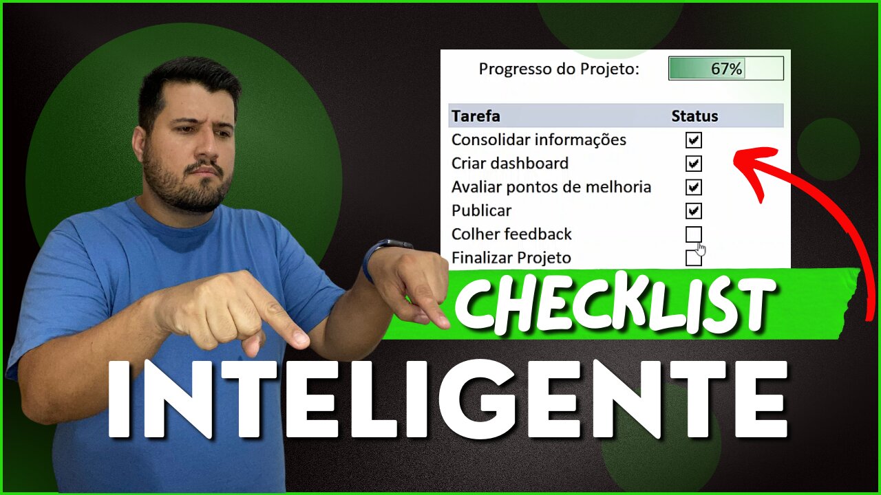 Como fazer lista de tarefas com caixa de seleção e barra de progresso no Excel - Checklist