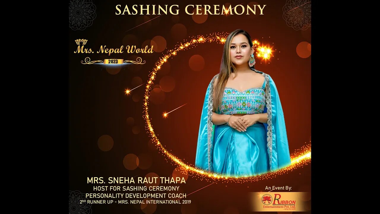 MRS. NEPAL WORLD 2023 - SASHING CEREMONY