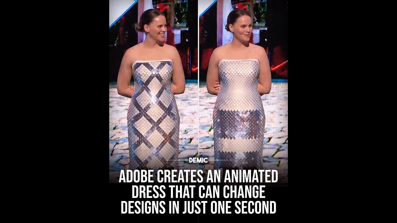 ADOBE CREATES AN ANIMATED DRESS THAT CAN CHANGE DESIGNS IN JUST ONE SECOND