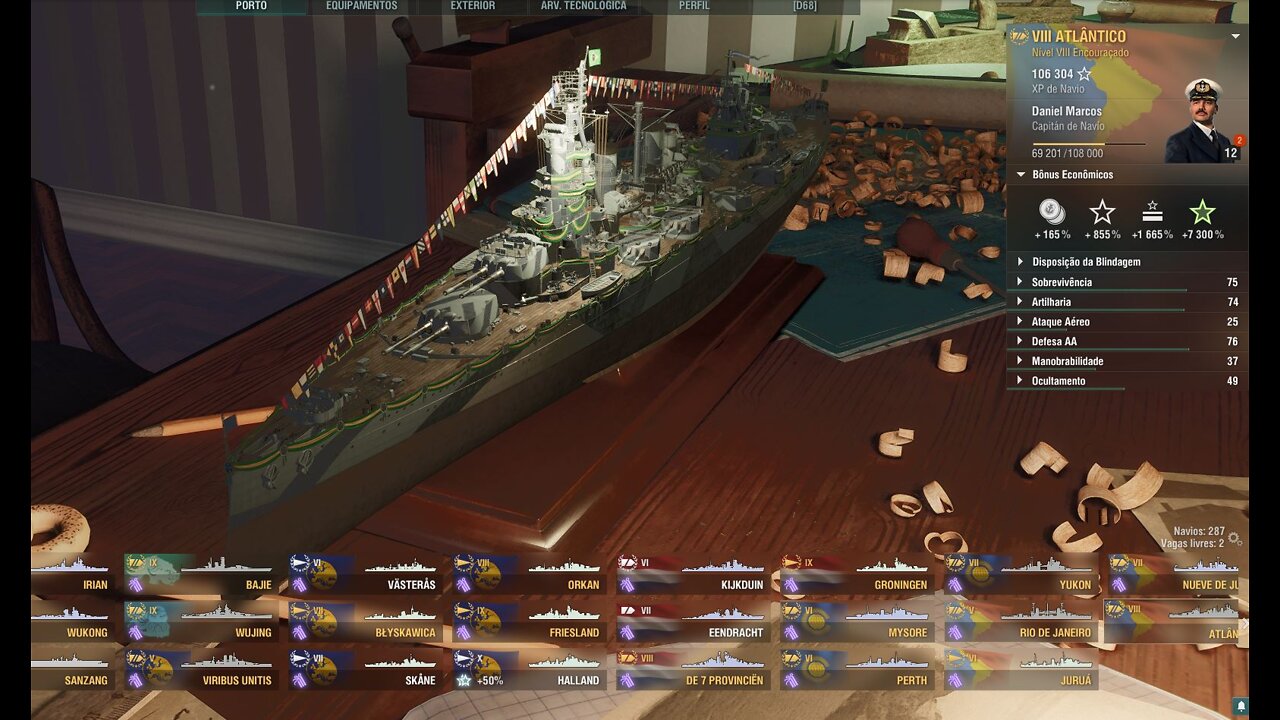 World of Warships - Battleship Atlantico in Action