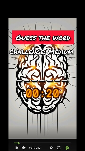 Guess the word as quickly as you can