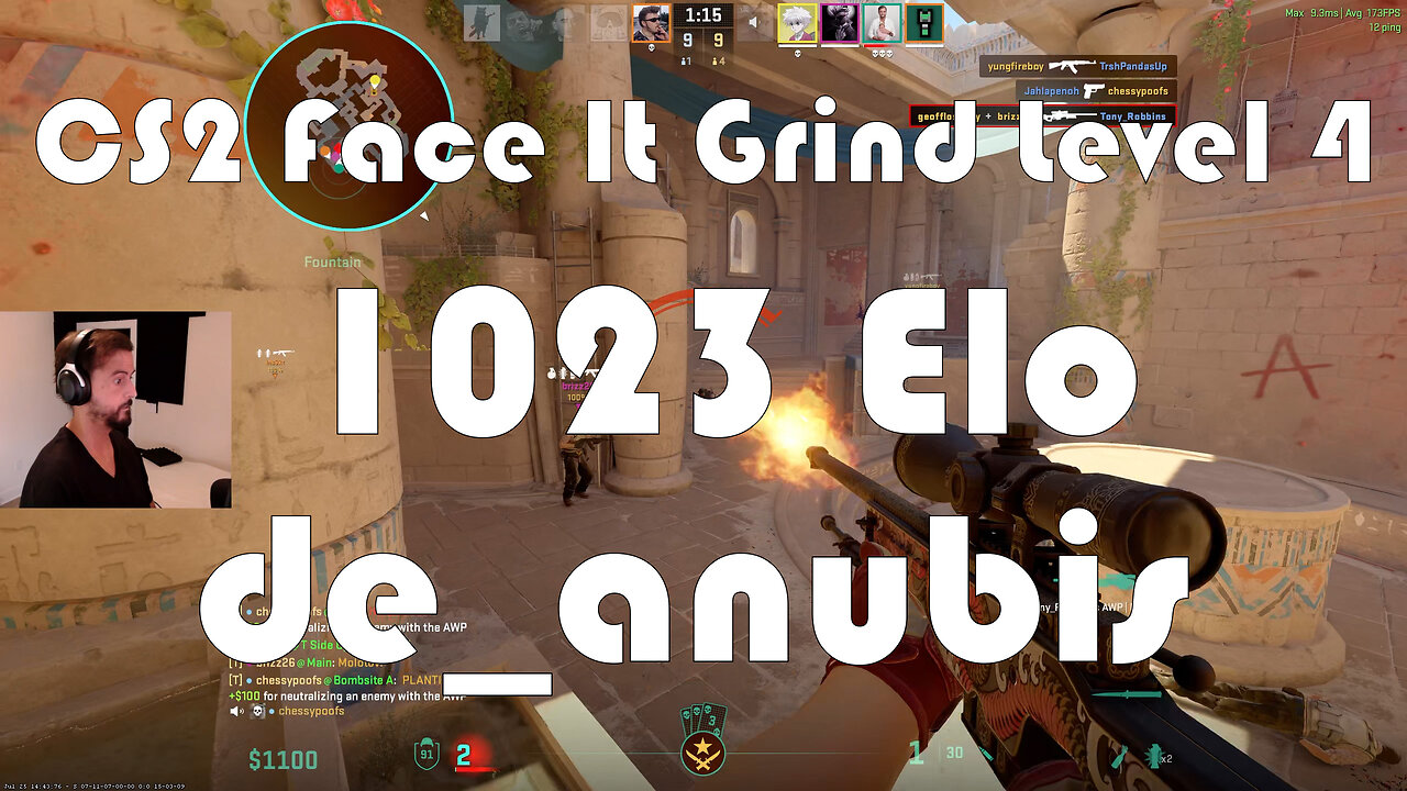 149 ADR! Is it Enough? CS2 Face-It Grind - Face-It Level 4 - 1023 Elo - de_anubis