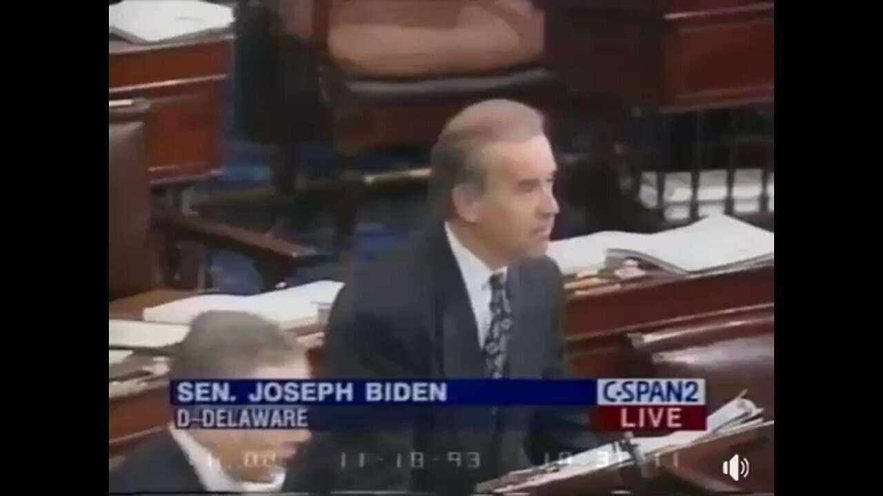 Joe Biden introducing The 1994 Crime Bill