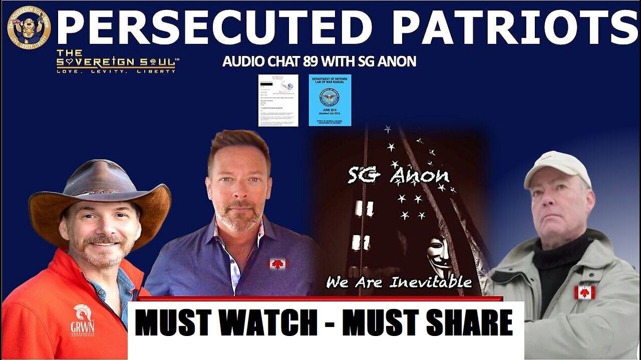 PERSECUTED PATRIOTS: SGAnon interviews Targeted Individuals Kevin Hoyt, Norman Traversy, Brad Wozny