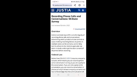 Conversations: 50-State Survey Recording Phone Calls and Conversations: 50-State Survey Justina.com