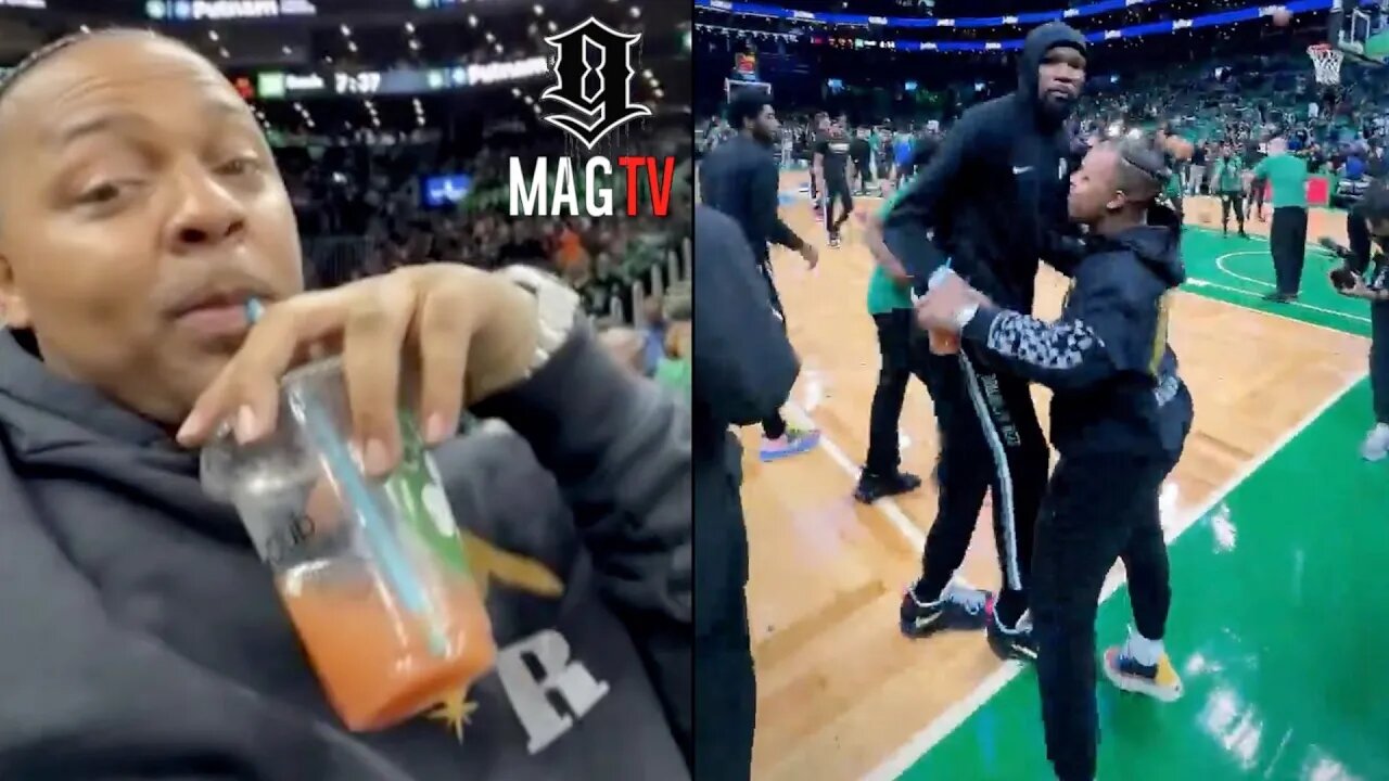 Bow Wow Proves To Trolls He's Actually At The Celtics & Nets Playoff Game! 🤷🏾‍♂️