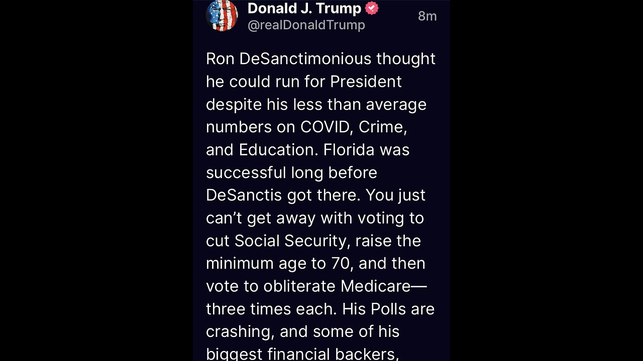 DeSantis is Soros backed! Trump 2024 🇺🇸