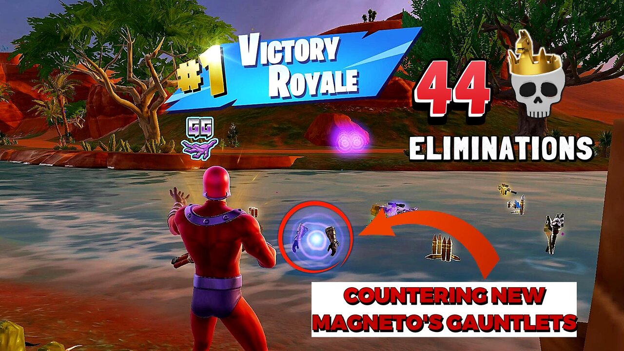 FORTNITE | 44 ELIMINATIONS Magneto skin Solo Vs Duos Zero build gameplay