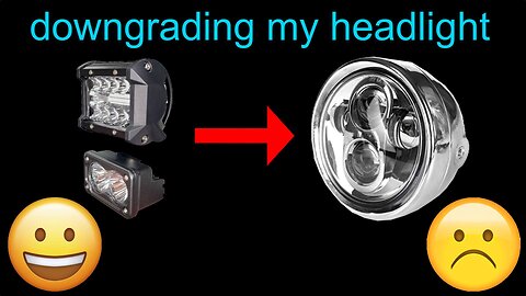 Installing the round chrome LED headlight on my Chinese scooter