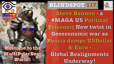 Blindspot 117 - Steve Bannon= MAGA Political Prisoner & Russia dumps US$ & Euro in geoeconomic war