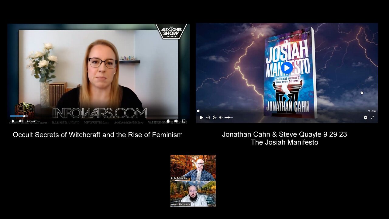 The Josiah Manifesto (Cahn) - Occult Secrets of Witchcraft/Feminism (Wilson) - Big Food Scandal