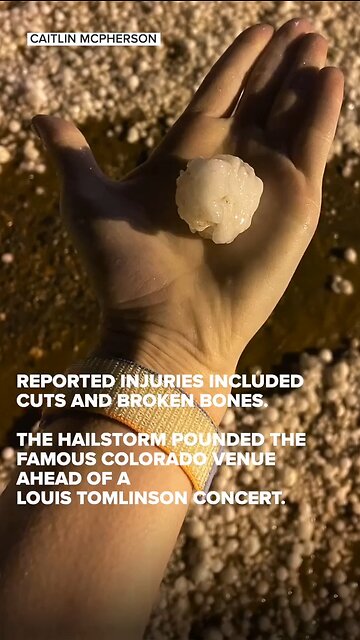 Hail pummels Red Rocks compiled videos