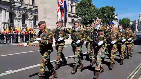 belgian soldiers and the queens guards