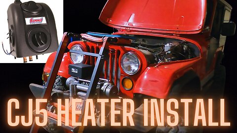 In cab heater installation on a Jeep CJ5.