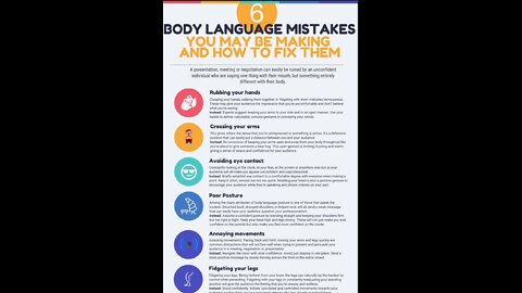 6 Body Language mistakes you may be making and how to correct