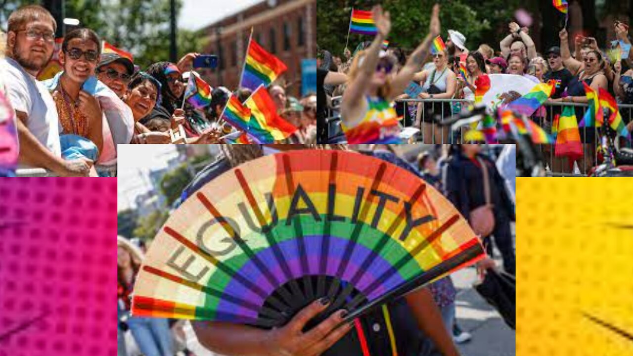 Grown, dusty, sweaty, funky, pedo man dances sexually in front of children at Pride parade!