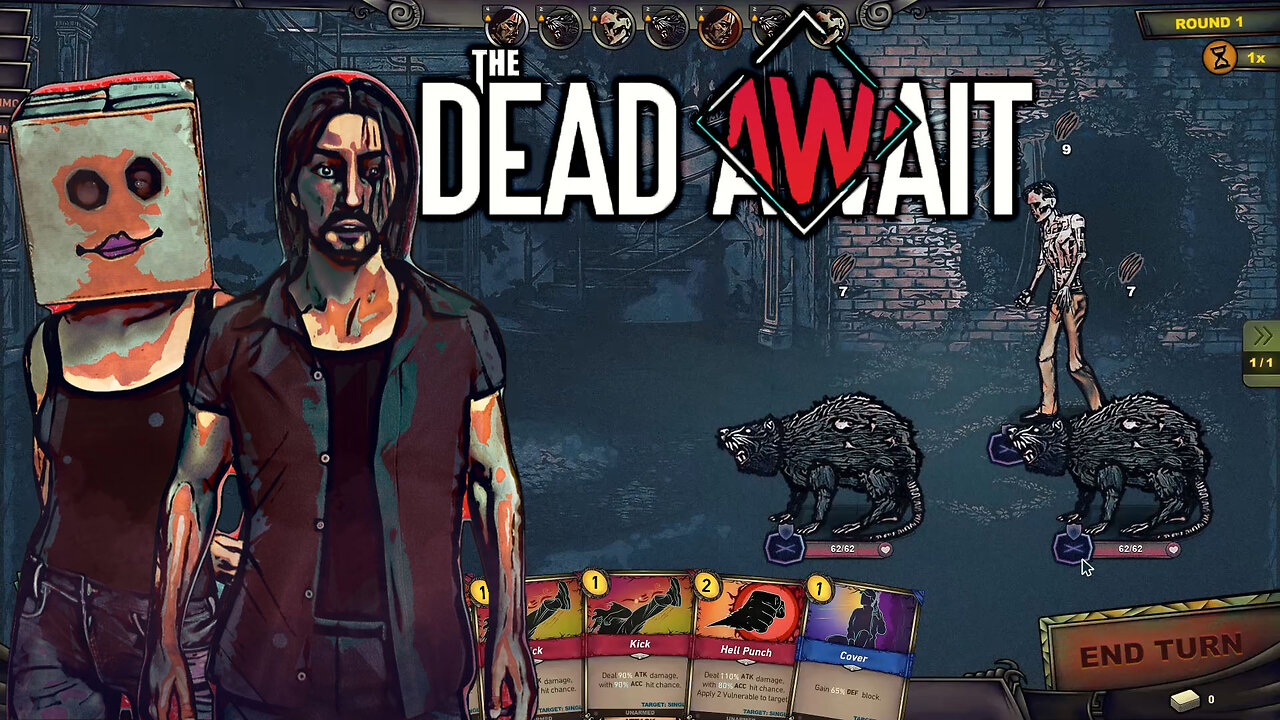 The Dead Await - Keanu Reeves & Cat versus Zombies (Deck-Building Survival RPG)