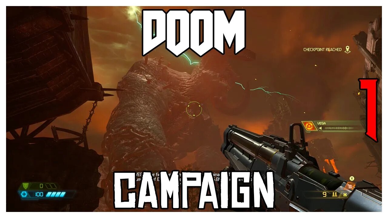 Doom Eternal Campaign Playthrough Part 1 - Xbox One X - 1080p / 60 fps Gameplay