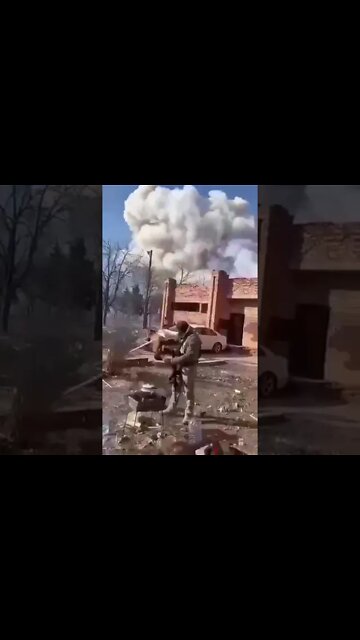 Chechen Fighters Enjoy Their Tea As Bombs Explodes Near By