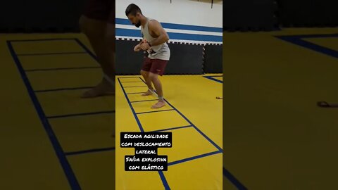 Escada agilidade com deslocamento lateral Saída explosiva com elástico